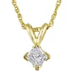 Cheapest 👍 1/4 ct. t.w. Princess Cut Diamond Solitaire Pendant with Chain in 14K Yellow Gold by Belk & Co. ⌛