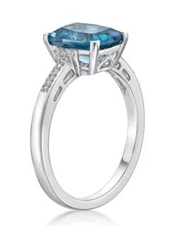 Best Sale ✔️ 2.5 ct. t.w. London Blue Topaz and 1/10 ct. t.w. Diamond Ring in 10K White Gold by Belk & Co. 😀 -DealsBelk & Co. Store Belk 2310