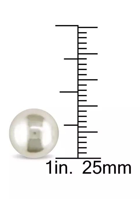 Outlet 👏 9-10mm Cultured Pearl Stud Earrings in 14k Yellow Gold by Belk & Co. 🎉 4 Outlet 👏 9-10mm Cultured Pearl Stud Earrings in 14k Yellow Gold by Belk & Co. 🎉 - Image 4