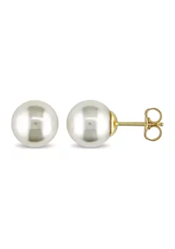 Outlet 👏 9-10mm Cultured Pearl Stud Earrings in 14k Yellow Gold by Belk & Co. 🎉 9 Outlet 👏 9-10mm Cultured Pearl Stud Earrings in 14k Yellow Gold by Belk & Co. 🎉 -DealsBelk & Co. Store Belk 23105