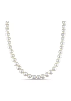 Cheap 👏 Cultured Freshwater Pearl 18" Strand Necklace with 14k White Gold Clasp by Belk & Co. 🥰