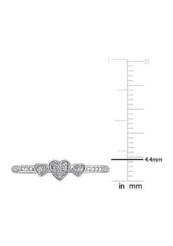 Top 10 🎁 Diamond Accent 3-Heart Promise Ring in Sterling Silver by Belk & Co. 🔥 -DealsBelk & Co. Store Belk 23145