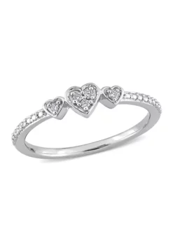 Top 10 🎁 Diamond Accent 3-Heart Promise Ring in Sterling Silver by Belk & Co. 🔥 -DealsBelk & Co. Store Belk 23147