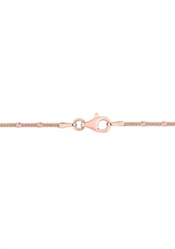 Coupon 🛒 Double Curb Link Chain Necklace in 18k Rose Gold Plated Sterling Silver, 24" by Belk & Co. 🎉 -DealsBelk & Co. Store Belk 23183