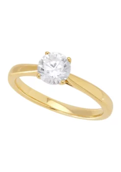 Hot Sale 😀 Grown With Love 3/4 ct. t.w. Lab Grown Diamond Solitaire Ring in 14K Yellow Gold by Belk & Co. 🔥