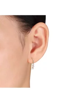 Wholesale 😉 1/2 ct. t.w. Diamond 3-stone Hook Earrings in 10K Yellow Gold by Belk & Co. 🌟 -DealsBelk & Co. Store Belk 23201