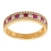 Hot Sale 💯 3/8 ct. t.w. Diamond and 3/8 ct. t.w. Ruby Ring in 10K Yellow Gold by Belk & Co. 🤩