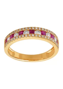 Hot Sale ๐ฏ 3/8 ct. t.w. Diamond and 3/8 ct. t.w. Ruby Ring in 10K Yellow Gold by Belk & Co. ๐คฉ 5 Hot Sale ๐ฏ 3/8 ct. t.w. Diamond and 3/8 ct. t.w. Ruby Ring in 10K Yellow Gold by Belk & Co. ๐คฉ -DealsBelk & Co. Store Belk 23211