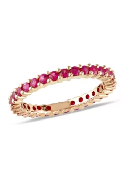 Cheapest 🛒 1.38 ct. t.w. Pink Sapphire Eternity Band in 14K Rose Gold by Belk & Co. 🎉 -DealsBelk & Co. Store Belk 23215