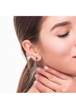 New ❤️ 1 1/2 ct. t.w. Black and White Diamond Stud Earrings in 10K White Gold by Belk & Co. 🧨 -DealsBelk & Co. Store Belk 23219