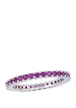 Best Pirce ๐ 1.75 ct. t.w. Rhodolite Eternity Ring in 14k White Gold by Belk & Co. ๐
