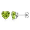 Deals ✔️ 3.3 CT TGW Heart Shape Peridot Stud Earrings in Sterling Silver by Belk & Co. 🎁