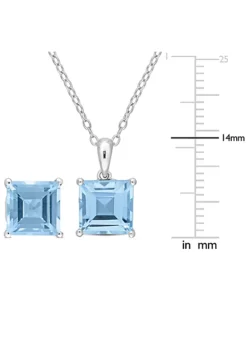 Flash Sale ๐ 2-Piece Set of 9 ct. t.g.w. Sky Blue Topaz Earrings and Pendant with Chain in Sterling Silver by Belk & Co. ๐ 7 Flash Sale ๐ 2-Piece Set of 9 ct. t.g.w. Sky Blue Topaz Earrings and Pendant with Chain in Sterling Silver by Belk & Co. ๐ -DealsBelk & Co. Store Belk 23277