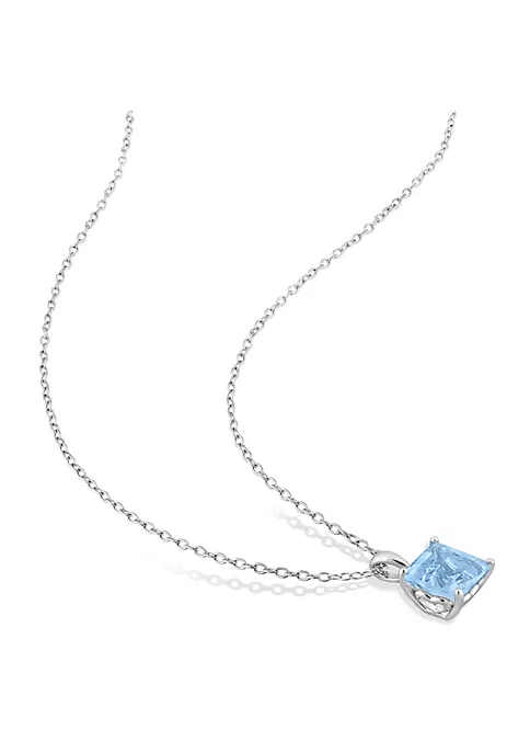 Flash Sale ๐ 2-Piece Set of 9 ct. t.g.w. Sky Blue Topaz Earrings and Pendant with Chain in Sterling Silver by Belk & Co. ๐ 4 Flash Sale ๐ 2-Piece Set of 9 ct. t.g.w. Sky Blue Topaz Earrings and Pendant with Chain in Sterling Silver by Belk & Co. ๐ - Image 4