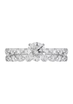 Discount ๐ Grown With Love 2 ct. t.w. Lab Created Diamond Bridal Ring Set in 14k White Gold by Belk & Co. โ๏ธ