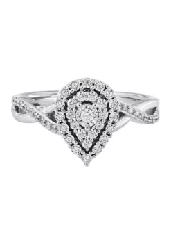 Outlet 🎁 1/4 ct. t.w. Diamond Ring in 10K White Gold by Belk & Co. 💯
