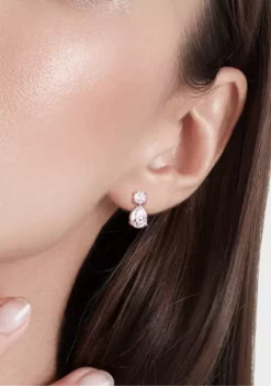 Outlet 🌟 5 ct. t.w. Created Moissanite Two-Stone Drop Earrings in Sterling Silver by Belk & Co. 👍 -DealsBelk & Co. Store Belk 23314