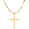 Deals 🥰 Men's Cross Pendant Necklace in 10k Yellow Gold by Belk & Co. 💯