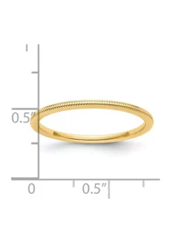 Hot Sale 🌟 14K Gold 1.2mm Milgrain Stackable Band by Belk & Co. 🛒 -DealsBelk & Co. Store Belk 23351