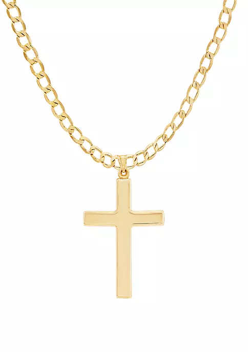 Deals 🥰 Men's Cross Pendant Necklace in 10k Yellow Gold by Belk & Co. 💯 4 Deals 🥰 Men's Cross Pendant Necklace in 10k Yellow Gold by Belk & Co. 💯 - Image 4