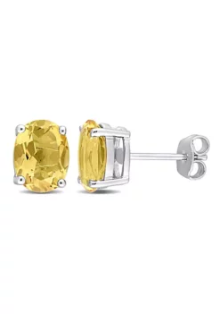 Wholesale ❤️ 3.3 CT TGW Oval Citrine Stud Earrings in Sterling Silver by Belk & Co. 🔔 -DealsBelk & Co. Store Belk 23364