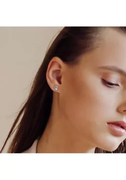 Best Pirce 🎁 4 CT TGW Heart Shape Blue Topaz - Sky Earrings in Sterling Silver by Belk & Co. 😀 -DealsBelk & Co. Store Belk 23368