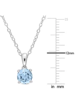 Coupon 🌟 1 ct. t.g.w. Sky Blue Topaz Solitaire Pendant with Chain in Sterling Silver by Belk & Co. ⭐ -DealsBelk & Co. Store Belk 23383