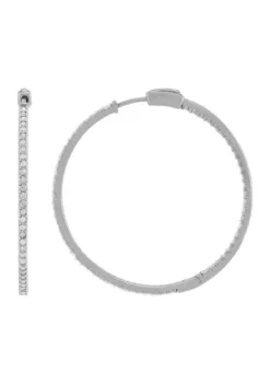 Hot Sale 🥰 1 ct. t.w. Diamond Sterling Silver Hoop Earrings by Belk & Co. 💯 -DealsBelk & Co. Store Belk 2339