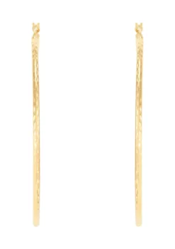 Cheap 🎁 Round Tube Hoop Earrings in Gold Over Sterling Silver by Belk & Co. ✔️ -DealsBelk & Co. Store Belk 23391