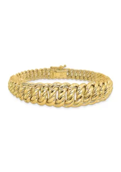 Best Pirce ✨ 14K Yellow Gold Polished Fancy Link Bracelet by Belk & Co. 🔔 -DealsBelk & Co. Store Belk 23413
