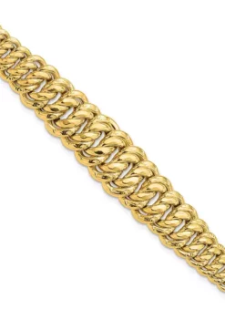 Best Pirce ✨ 14K Yellow Gold Polished Fancy Link Bracelet by Belk & Co. 🔔 -DealsBelk & Co. Store Belk 23416