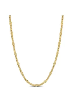 Deals 💯 Double Curb Link Chain Necklace in 18k Yellow Gold Plated Sterling Silver, 20" by Belk & Co. ❤️