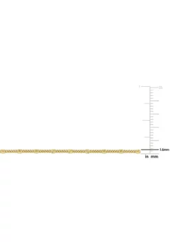 Deals 💯 Double Curb Link Chain Necklace in 18k Yellow Gold Plated Sterling Silver, 20" by Belk & Co. ❤️ -DealsBelk & Co. Store Belk 23494