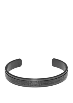 New 🤩 Stainless Steel 🔨 Hammered Cuff Bangle with Gray Ion Plating by Belk & Co. 🥰