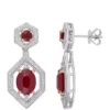 Best deal 👍 4.88 ct. t.w. Ruby and 5/8 ct. t.w. Diamond Dangle Earrings in 14K Two Tone Gold by Belk & Co. 😍