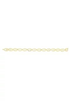 Discount ⭐ 14 Karat Yellow Gold Flat Mariner Bracelet by Belk & Co. ⌛ -DealsBelk & Co. Store Belk 23517