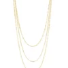 Best deal ✔️ Graduated Strand with Paperclip Aparkle Forzatina Necklace in 10K Yellow Gold by Belk & Co. ⌛