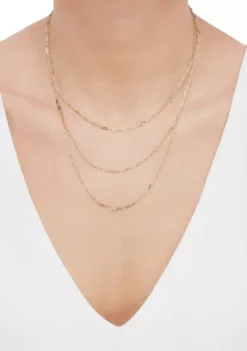 Best deal ✔️ Graduated Strand with Paperclip Aparkle Forzatina Necklace in 10K Yellow Gold by Belk & Co. ⌛ -DealsBelk & Co. Store Belk 23523