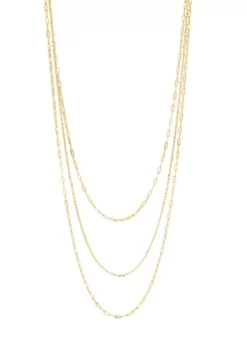 Best deal ✔️ Graduated Strand with Paperclip Aparkle Forzatina Necklace in 10K Yellow Gold by Belk & Co. ⌛ -DealsBelk & Co. Store Belk 23524