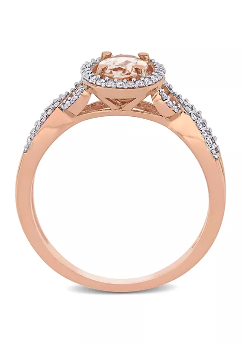 Deals 🎉 Morganite and Diamond Oval Halo Ring by Belk & Co. 😉 2 Deals 🎉 Morganite and Diamond Oval Halo Ring by Belk & Co. 😉 - Image 2