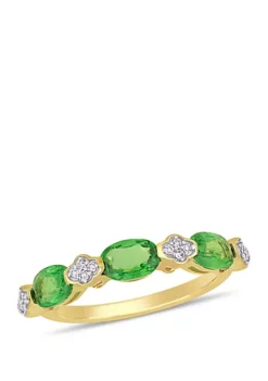 Cheap 🔥 1.68 ct. t.w. Tsavorite and 1/10 ct. t.w. Diamond Ring in 14K Yellow Gold by Belk & Co. 😍