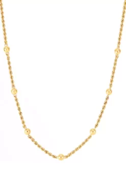 Best reviews of 🎁 Rope Chain Necklace in 14K Yellow Gold by Belk & Co. 🔔