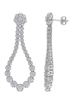 Best reviews of 🛒 2.75 ct. t.w. Created Moissanite Dangle Earrings in Sterling Silver by Belk & Co. ⌛