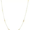 Buy 🔔 14K Yellow Gold Marq Shape Station on Cable Chain Necklace by Belk & Co. 🛒