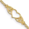 Coupon 😉 14K Yellow Gold Polished Heart 10 Inch Anklet by Belk & Co. 🤩