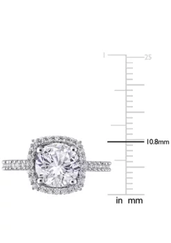 Budget 🔥 Lab Created 2.88 ct. t.w. Created White Sapphire Halo Ring in Sterling Silver by Belk & Co. 🤩 -DealsBelk & Co. Store Belk 2363