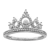 New 🥰 1/3 ct. t.w. Diamond Crown Ring in Rhodium Plated Sterling Silver by Belk & Co. 🛒