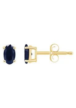Cheap 🥰 14K Gold 5x3 Oval Sapphire Earrings by Belk & Co. ✔️ -DealsBelk & Co. Store Belk 23656