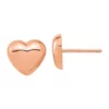 Outlet 🎉 14K Rose Gold Polished Heart Post Earrings by Belk & Co. 😉