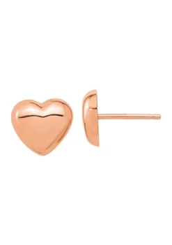 Outlet 🎉 14K Rose Gold Polished Heart Post Earrings by Belk & Co. 😉 -DealsBelk & Co. Store Belk 23666